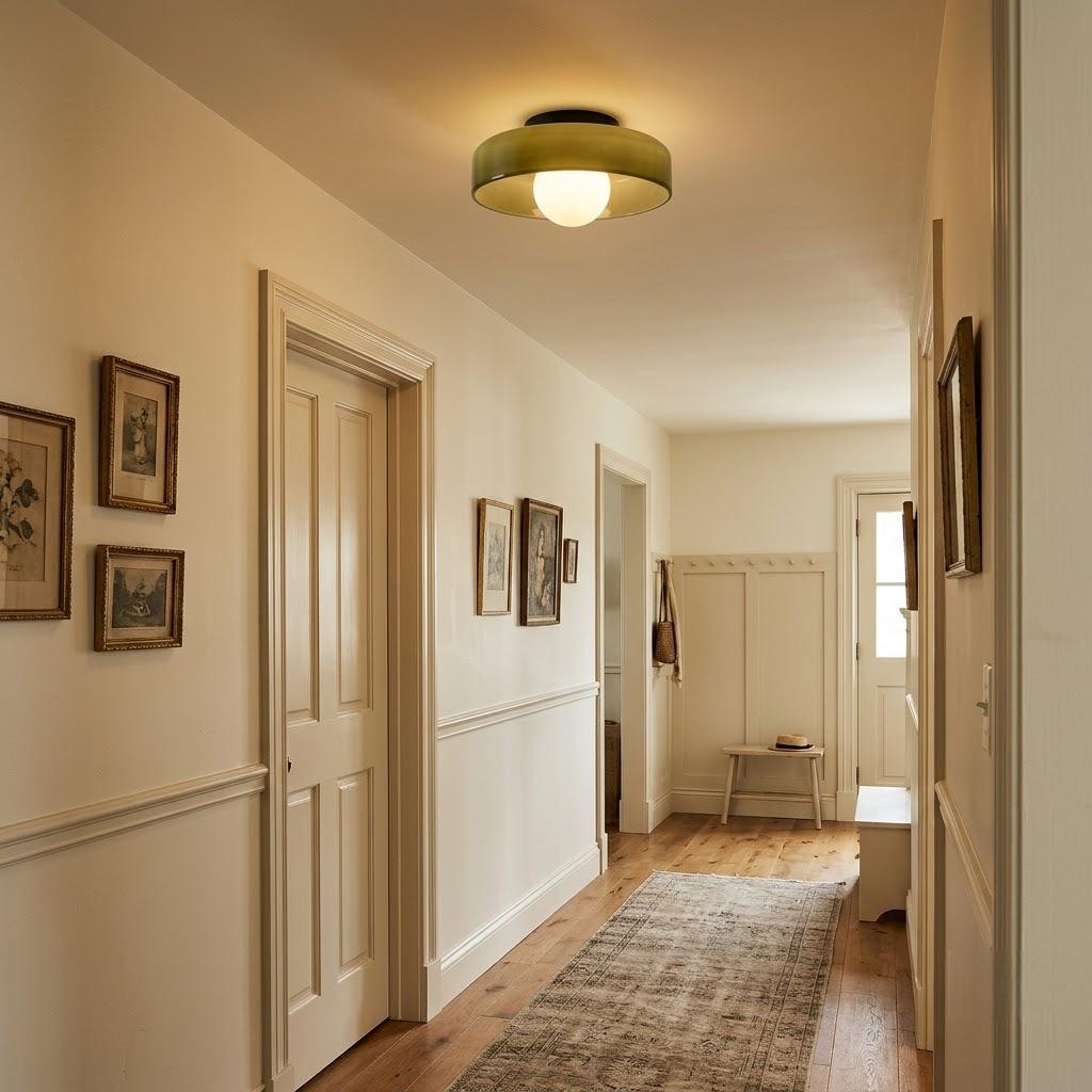 Nordic Glass Disc Flush Mount Ceiling Light