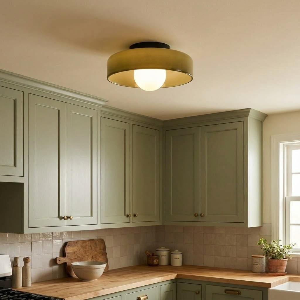 Nordic Glass Disc Flush Mount Ceiling Light