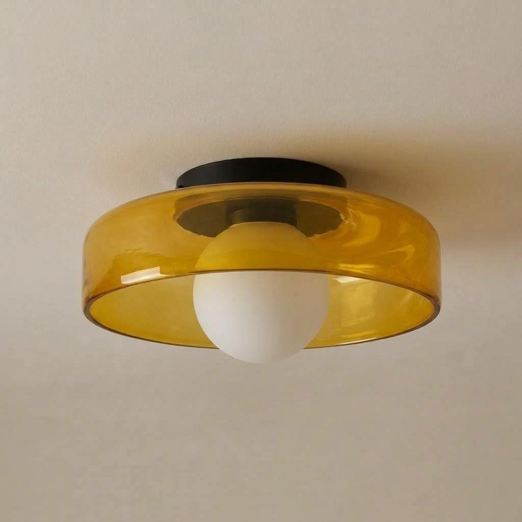 Nordic Glass Disc Flush Mount Ceiling Light