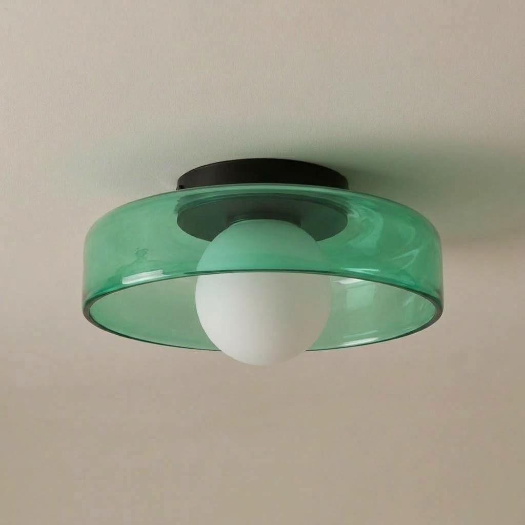 Nordic Glass Disc Flush Mount Ceiling Light