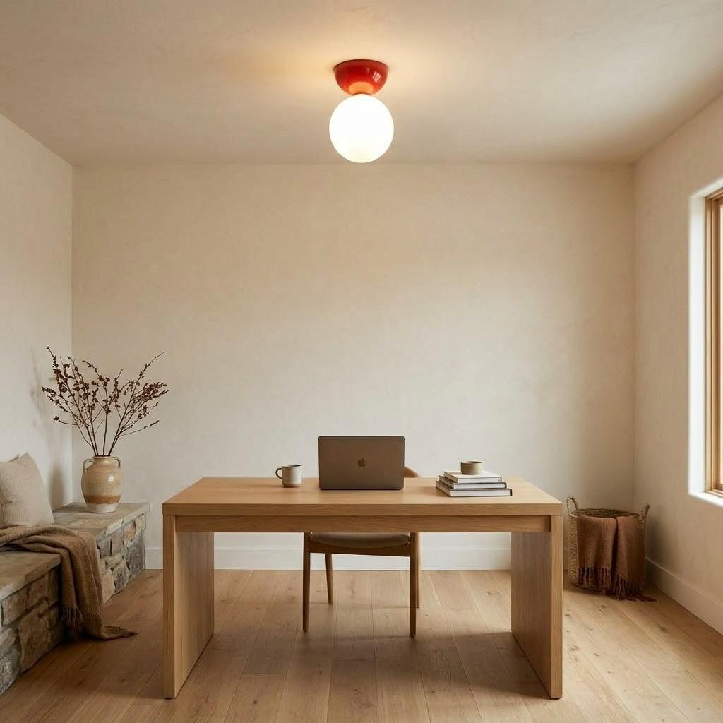 Nordic Glass Globe Semi-Flush Ceiling Light