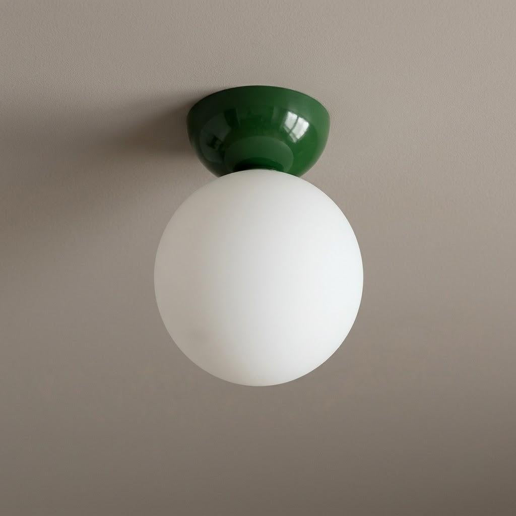 Nordic Glass Globe Semi-Flush Ceiling Light
