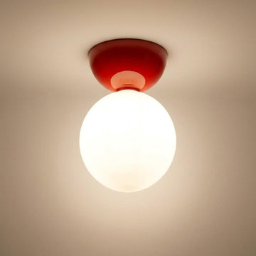 Nordic Glass Globe Semi-Flush Ceiling Light