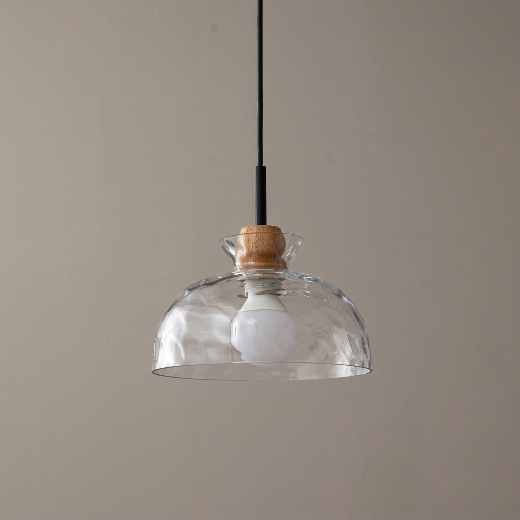Nordic Rippled Glass Bell 1-Light Pendant Light