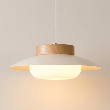 Nordic Wood Saucer Pendant Light