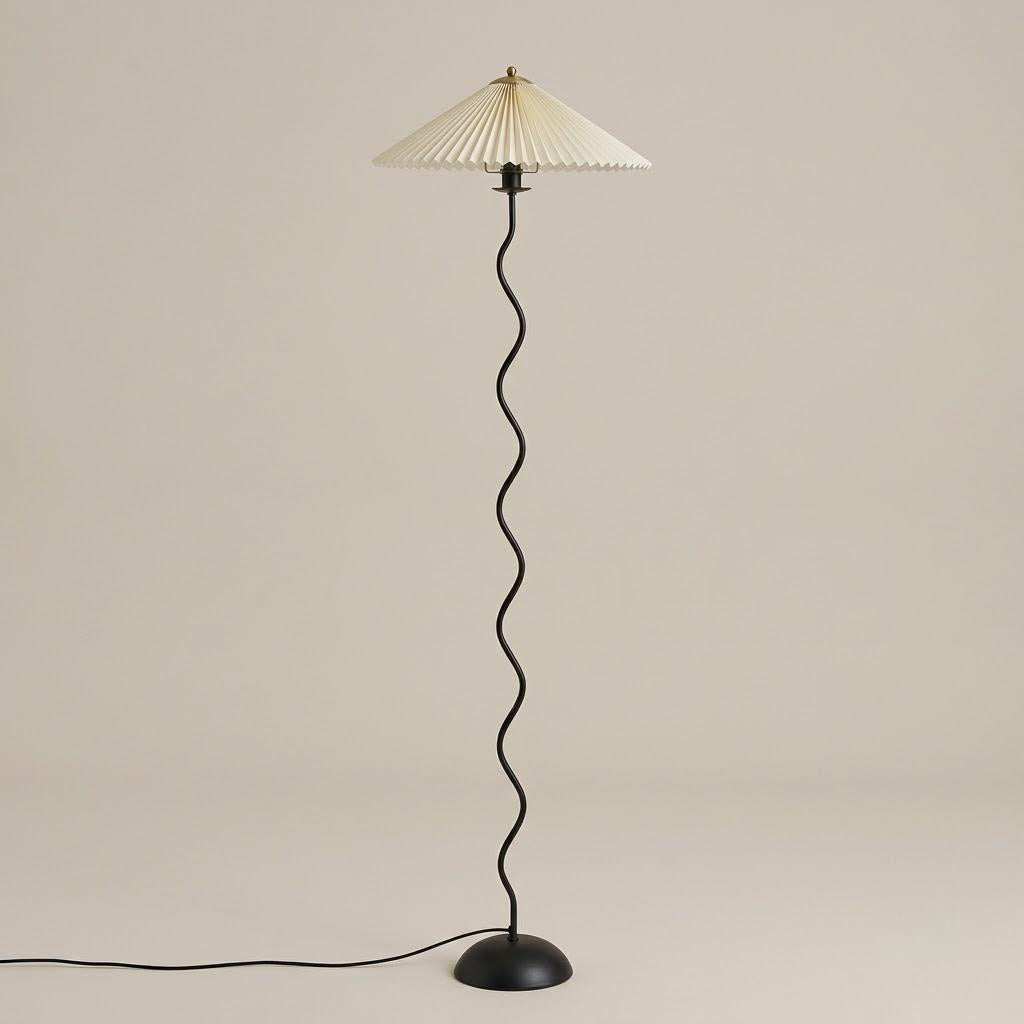 Nordic Pleated Empire Linen Floor Lamp