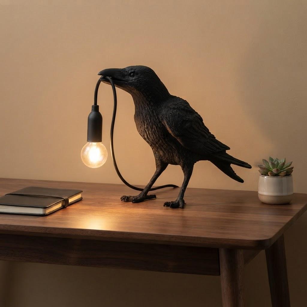 Resin Sculptural Table Lamp