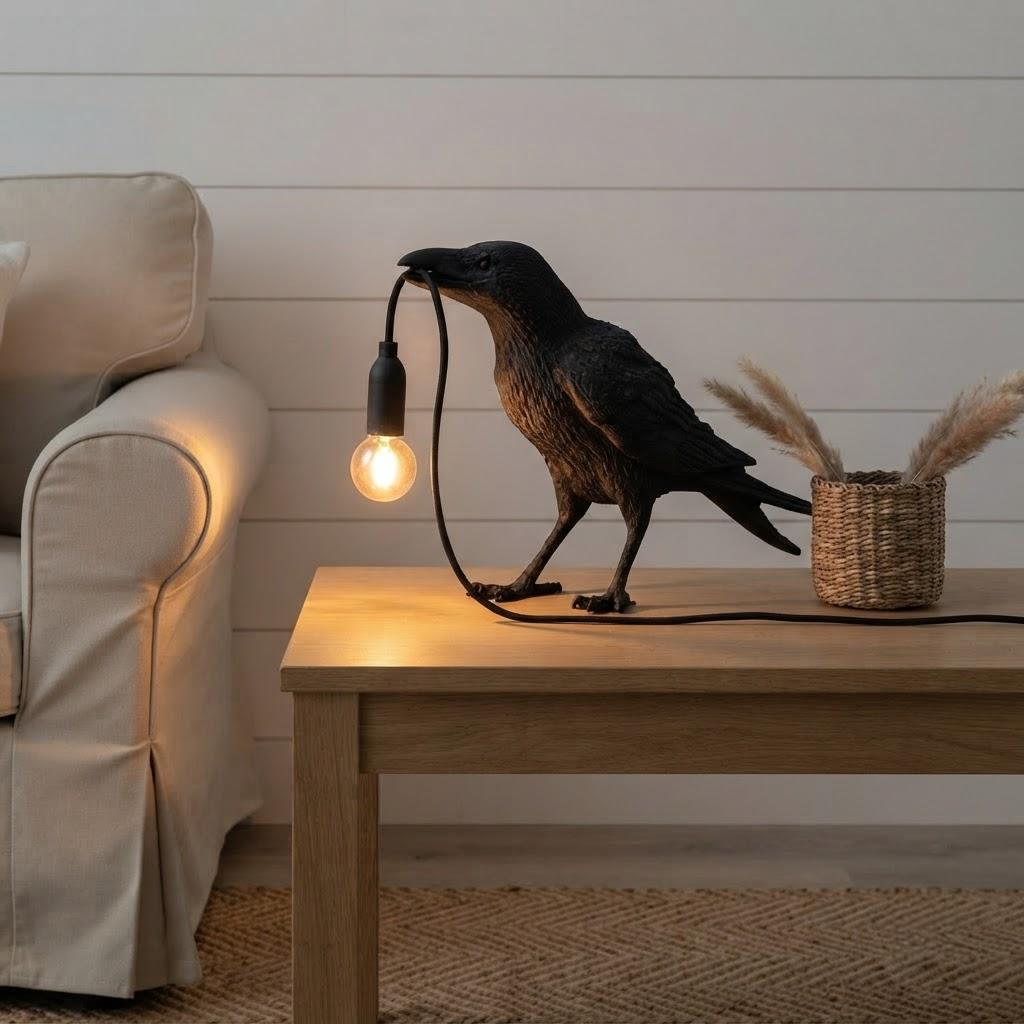 Resin Sculptural Table Lamp