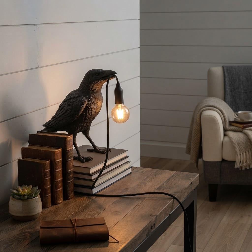 Resin Sculptural Table Lamp