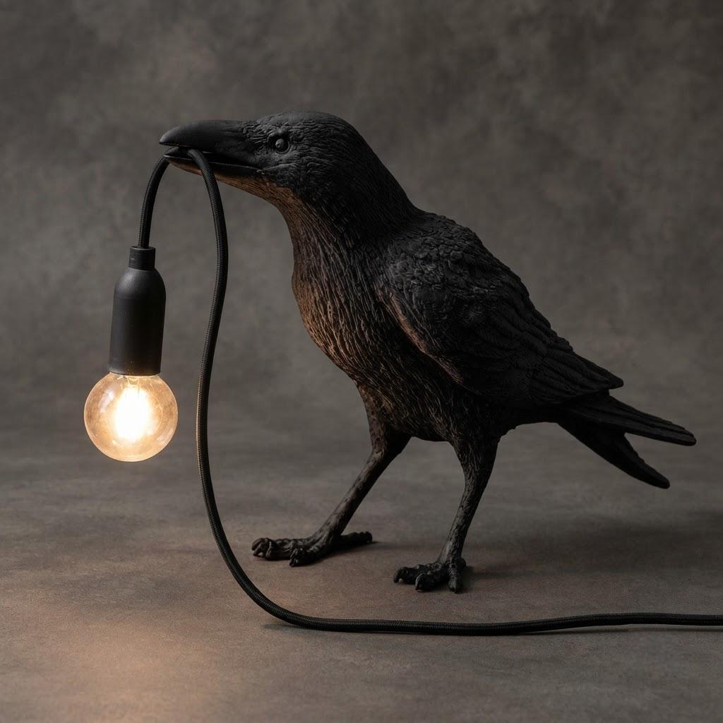 Resin Sculptural Table Lamp