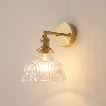 Retro Glass Flower Wall Sconce