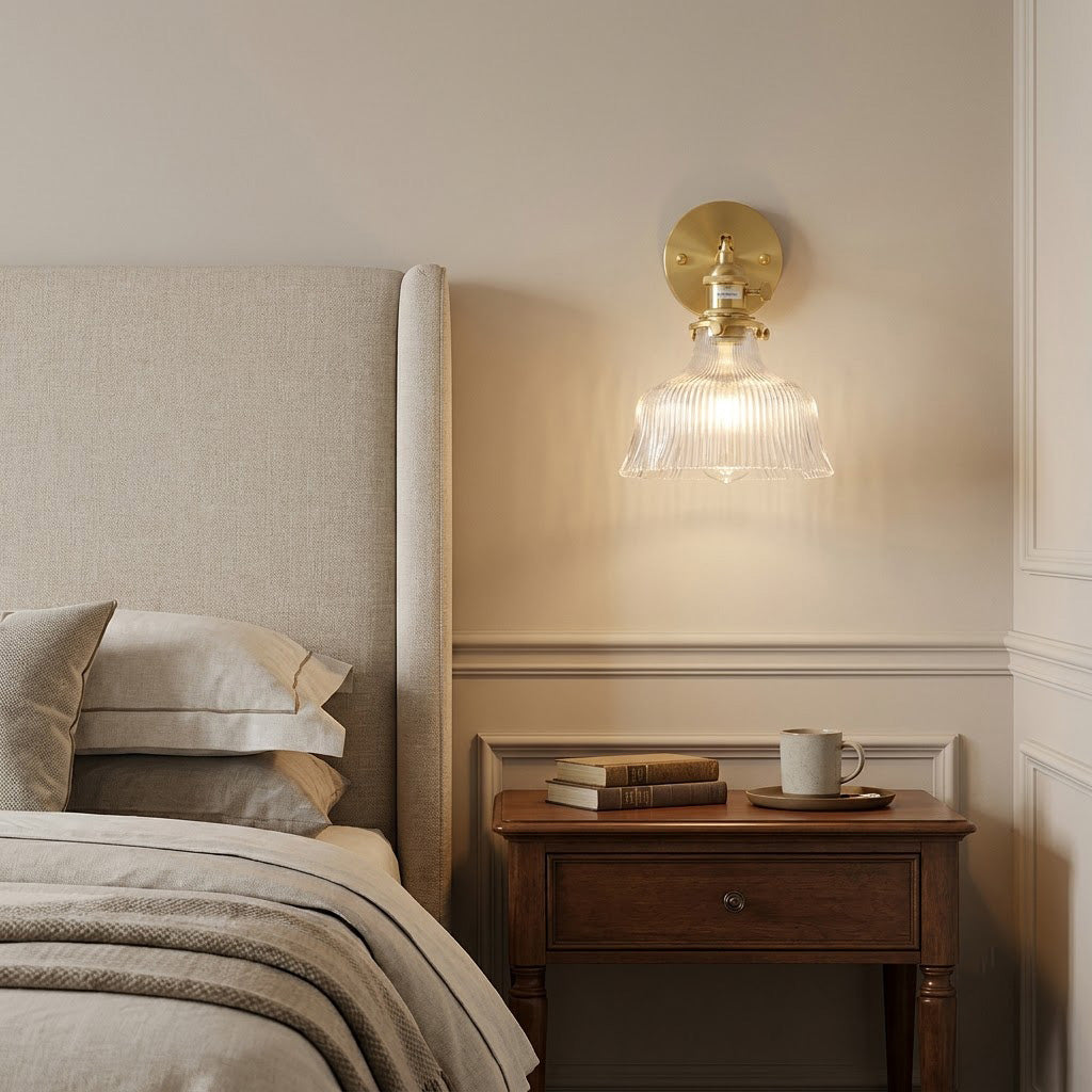 Retro Glass Flower Wall Sconce