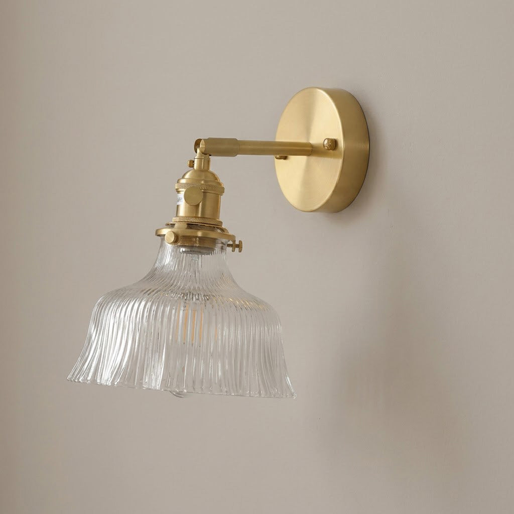 Retro Glass Flower Wall Sconce