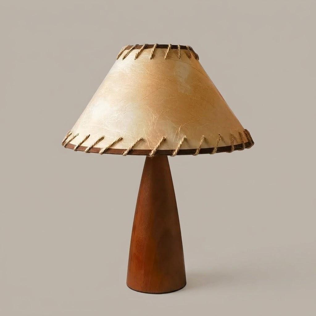 Retro Tapered Solid Wood Empire Shade Table Lamp
