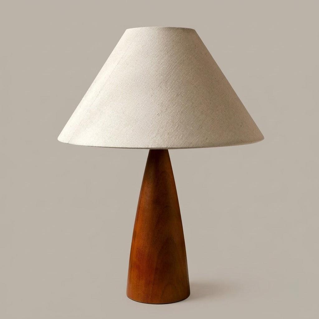 Retro Tapered Solid Wood Empire Shade Table Lamp