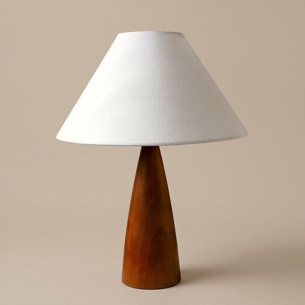Retro Tapered Solid Wood Empire Shade Table Lamp
