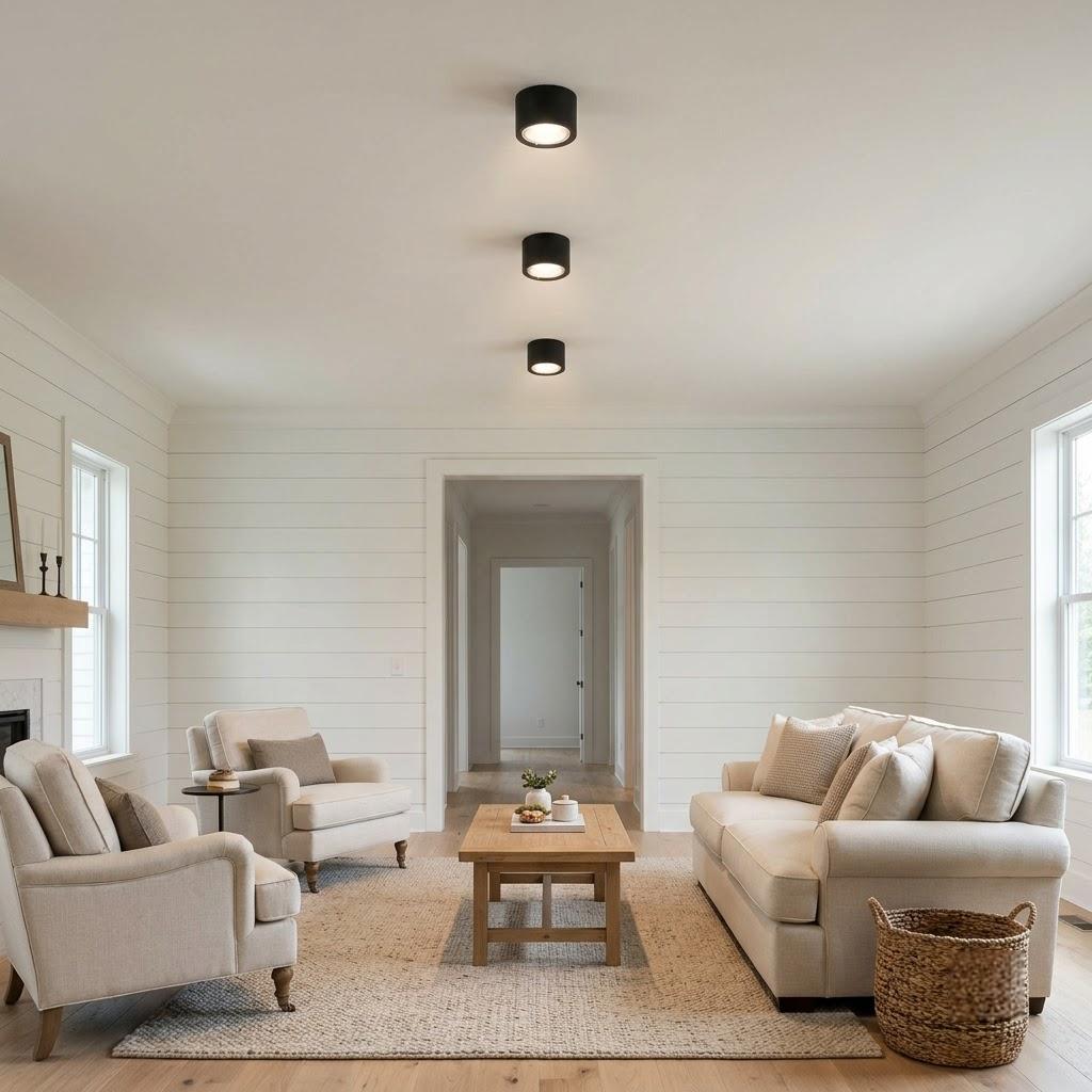 Scandinavian Acrylic Cylinder Flush Mount Ceiling Light