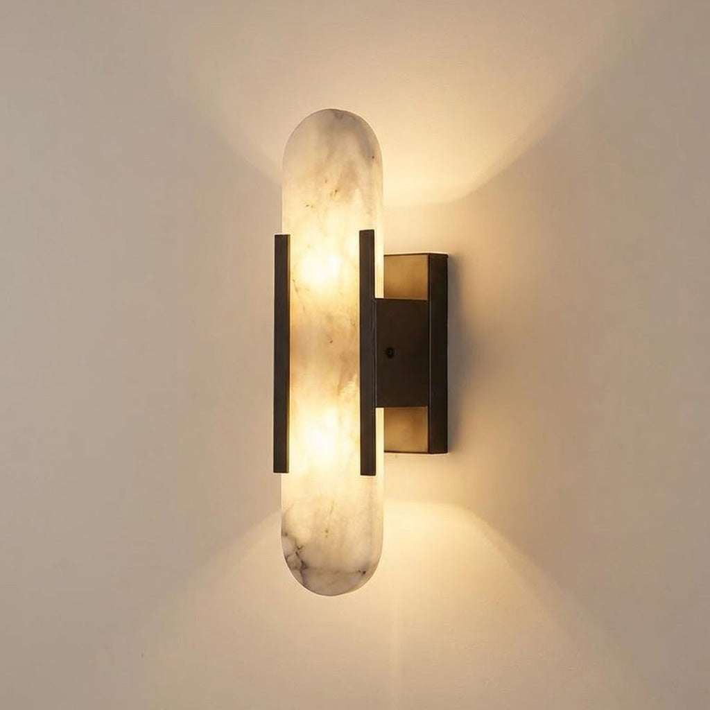 Scandinavian Alabaster Marble Wall Sconce