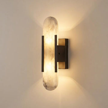 Scandinavian Alabaster Marble Wall Sconce