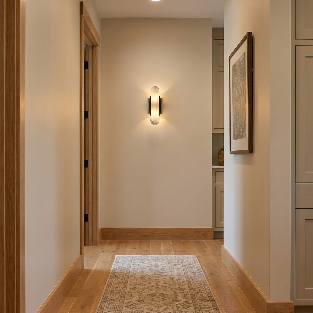 Scandinavian Alabaster Marble Wall Sconce