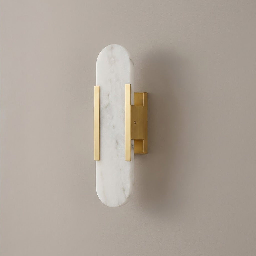 Scandinavian Alabaster Marble Wall Sconce