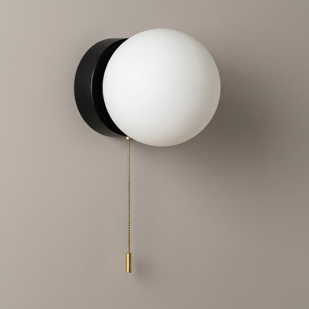 Scandinavian Frosted Glass Globe Wall Sconce