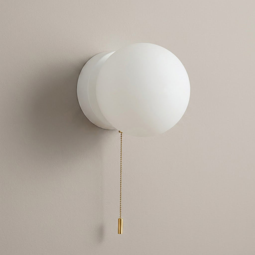 Scandinavian Frosted Glass Globe Wall Sconce
