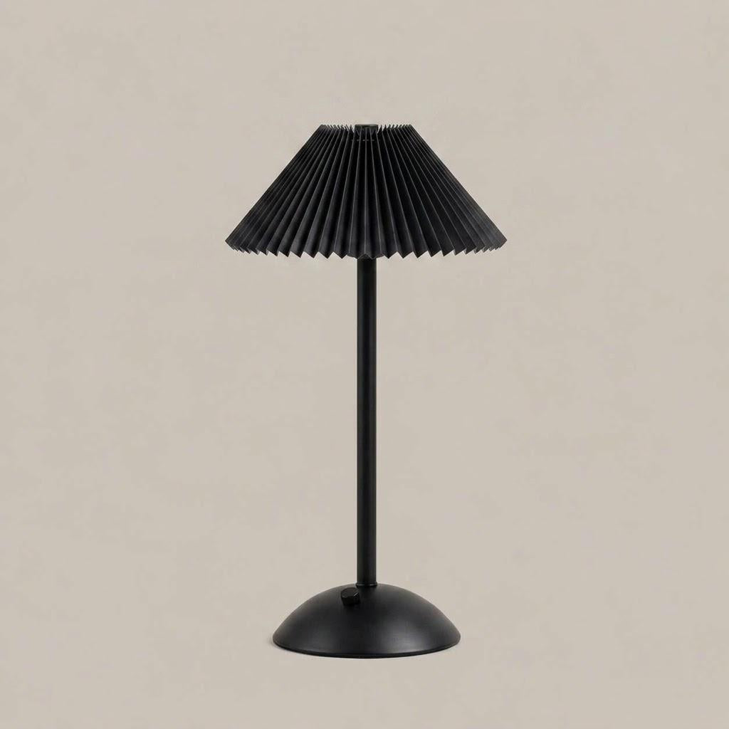 Scandinavian Pleated Fabric Cone Table Lamp