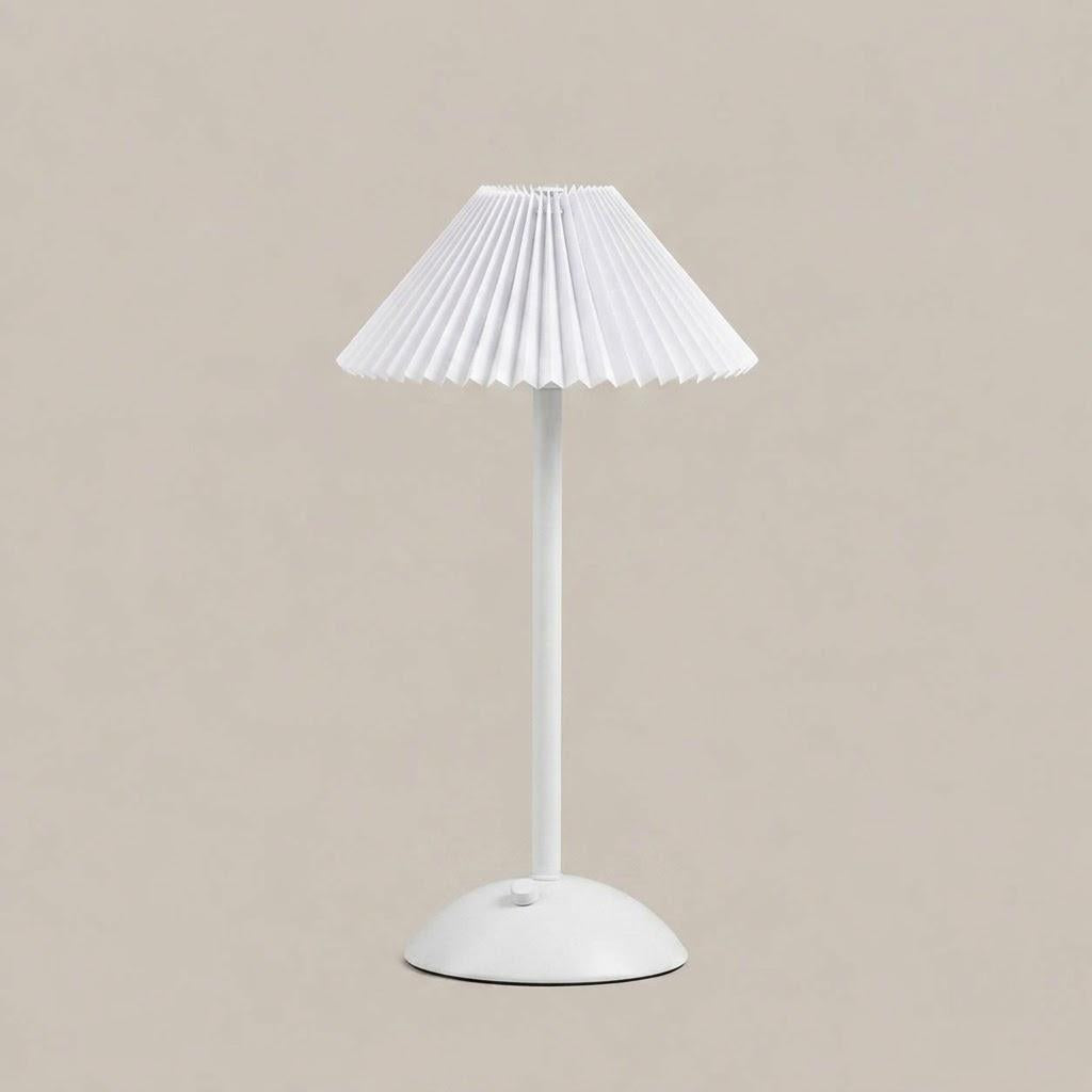 Scandinavian Pleated Fabric Cone Table Lamp