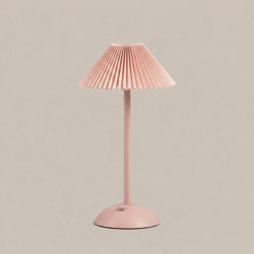 Scandinavian Pleated Fabric Cone Table Lamp