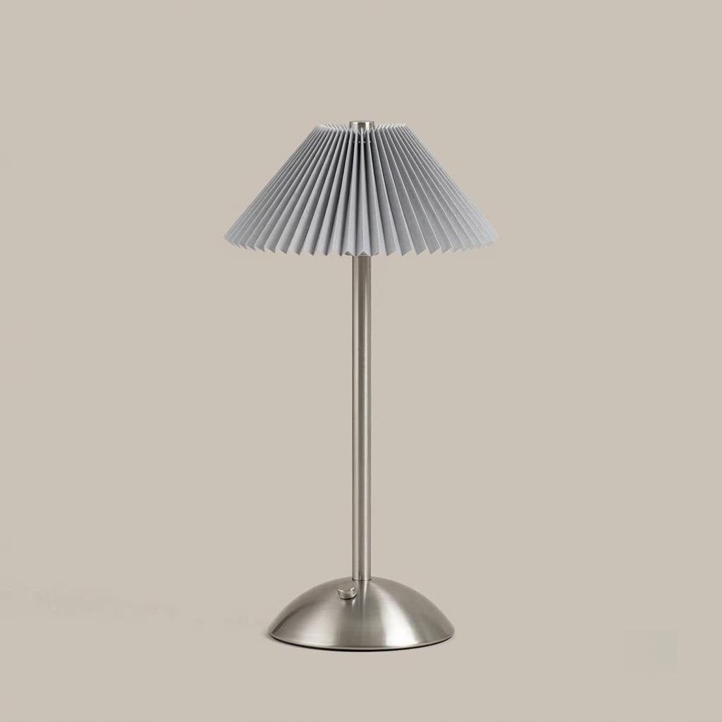 Scandinavian Pleated Fabric Cone Table Lamp