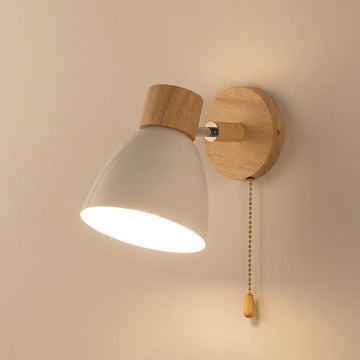 Scandinavian Wooden Cone Wall Sconce