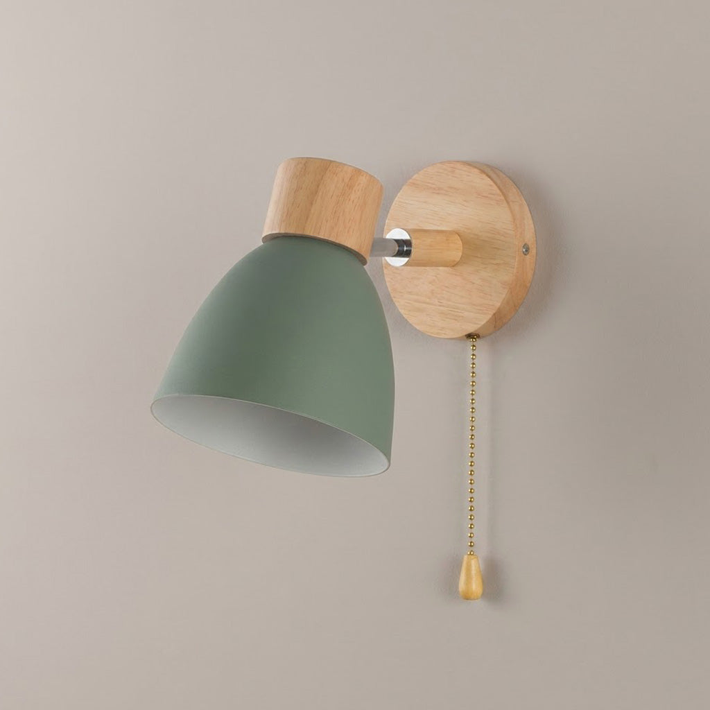 Scandinavian Wooden Cone Wall Sconce