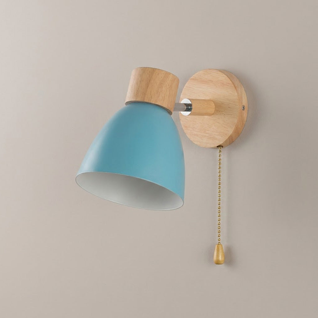 Scandinavian Wooden Cone Wall Sconce