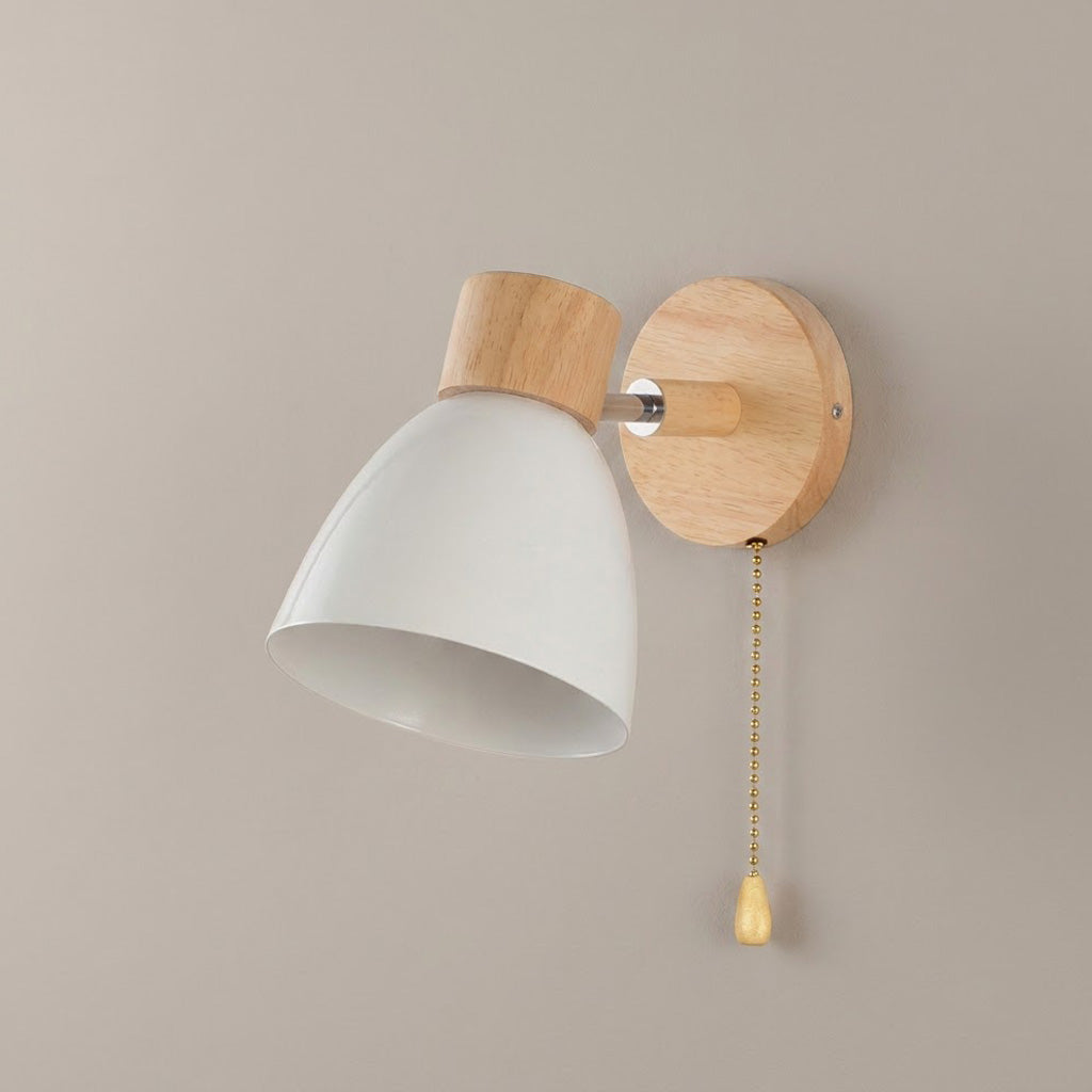 Scandinavian Wooden Cone Wall Sconce
