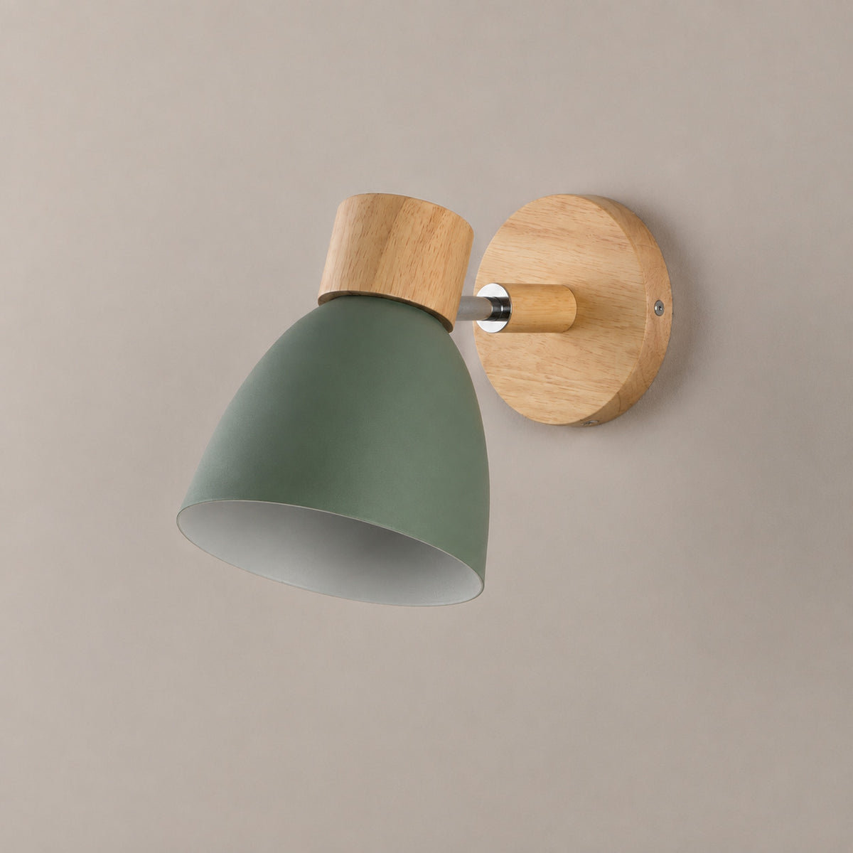 Scandinavian Wooden Cone Wall Sconce