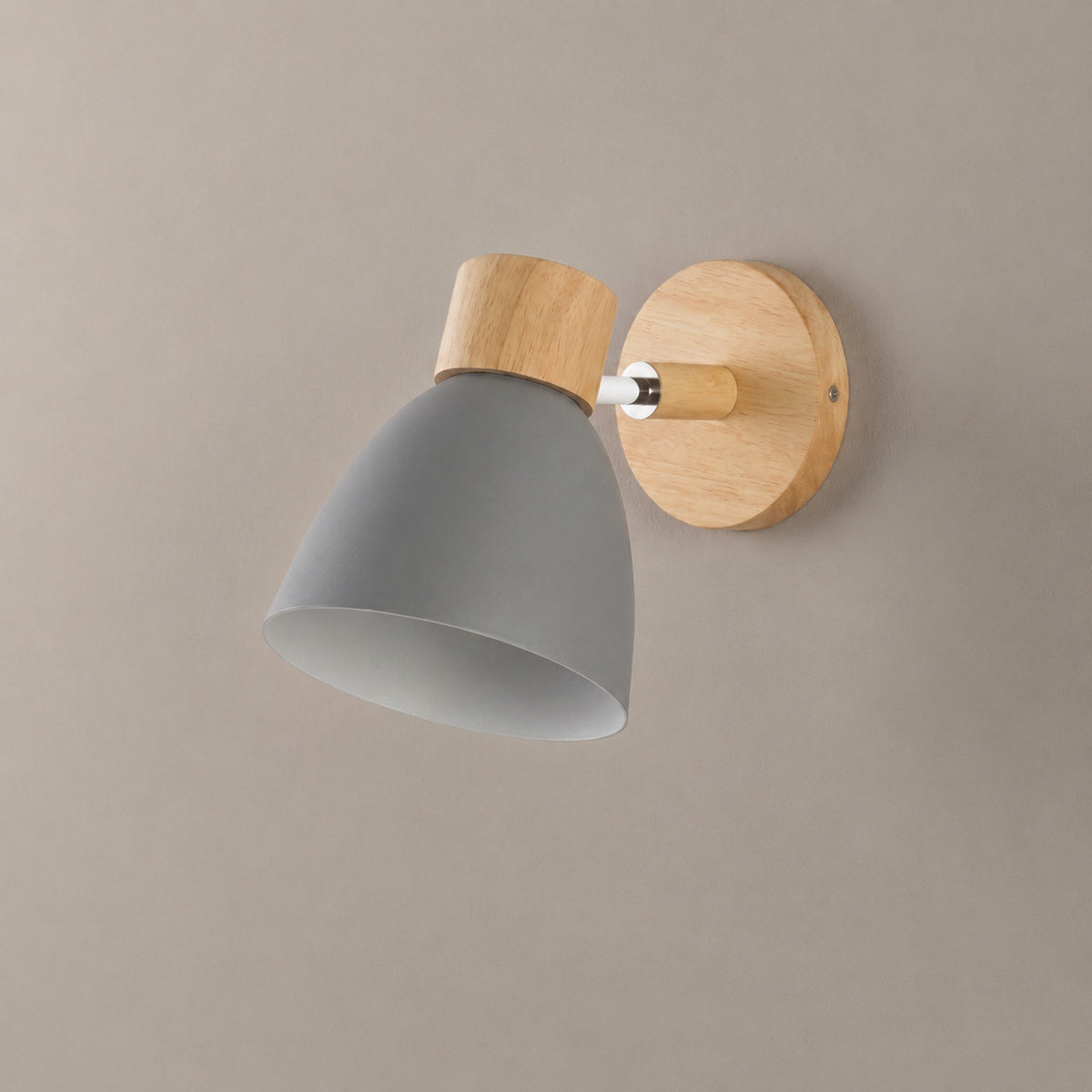 Scandinavian Wooden Cone Wall Sconce
