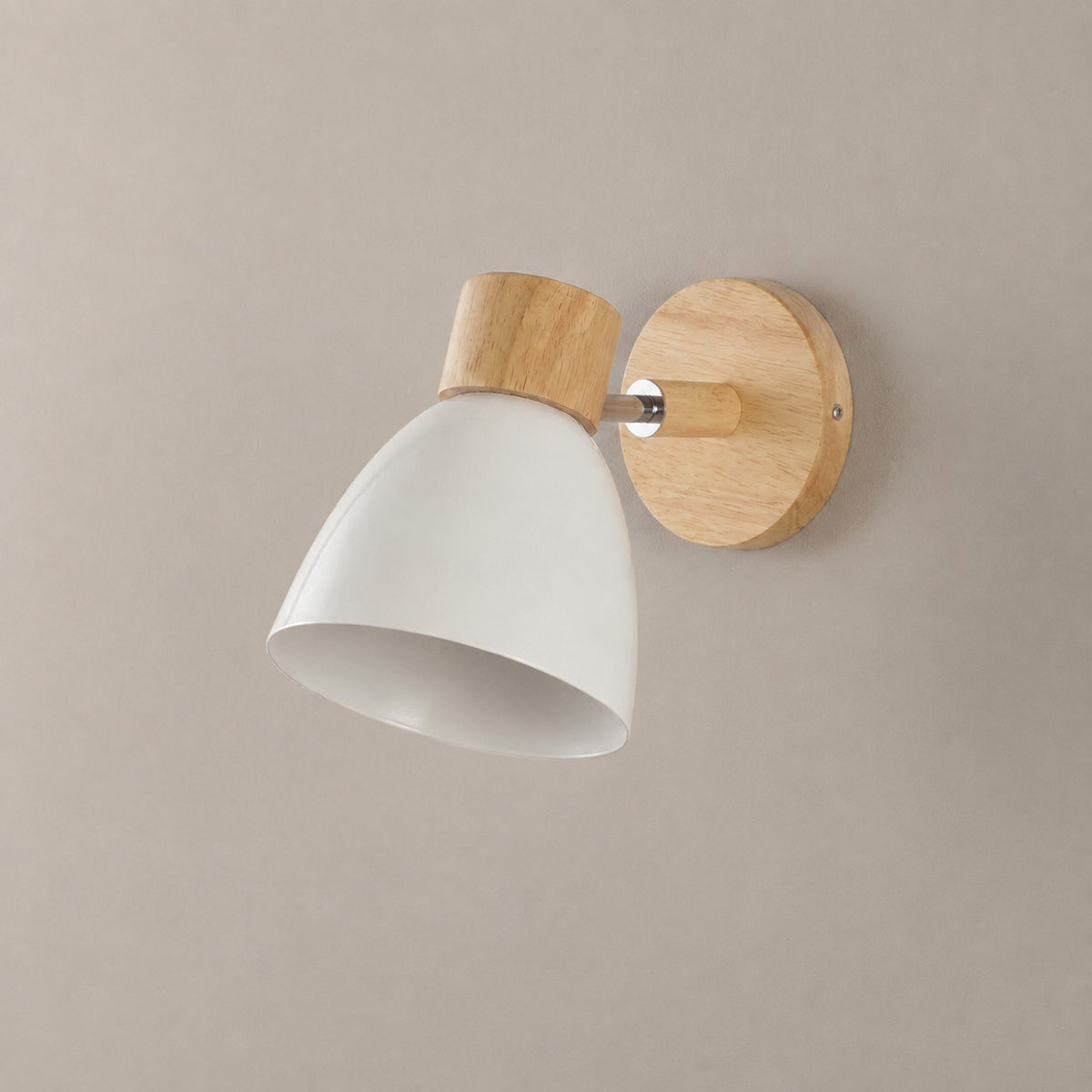 Scandinavian Wooden Cone Wall Sconce