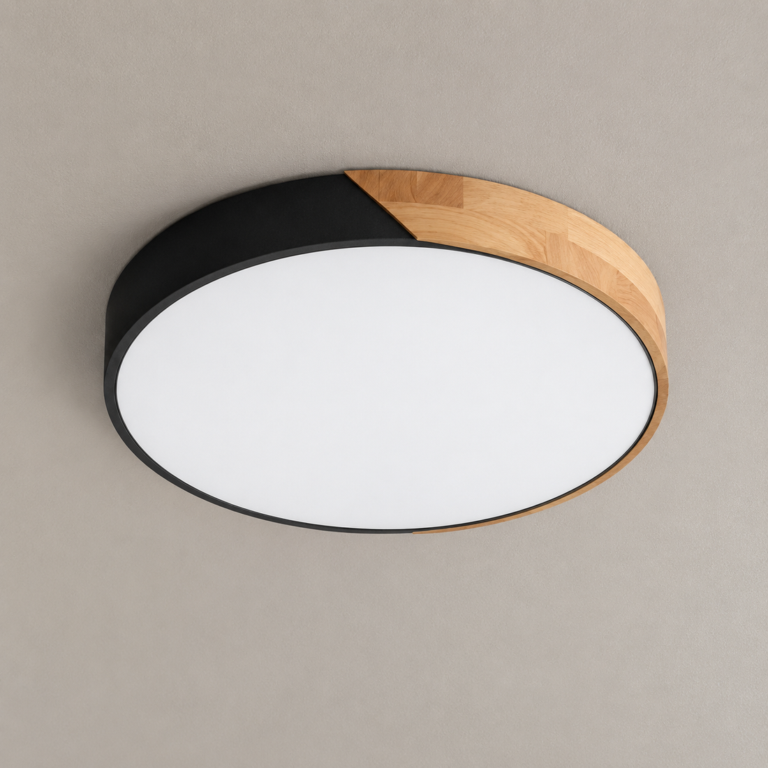 Scandinavian Wooden Flush Mount Ceiling Light