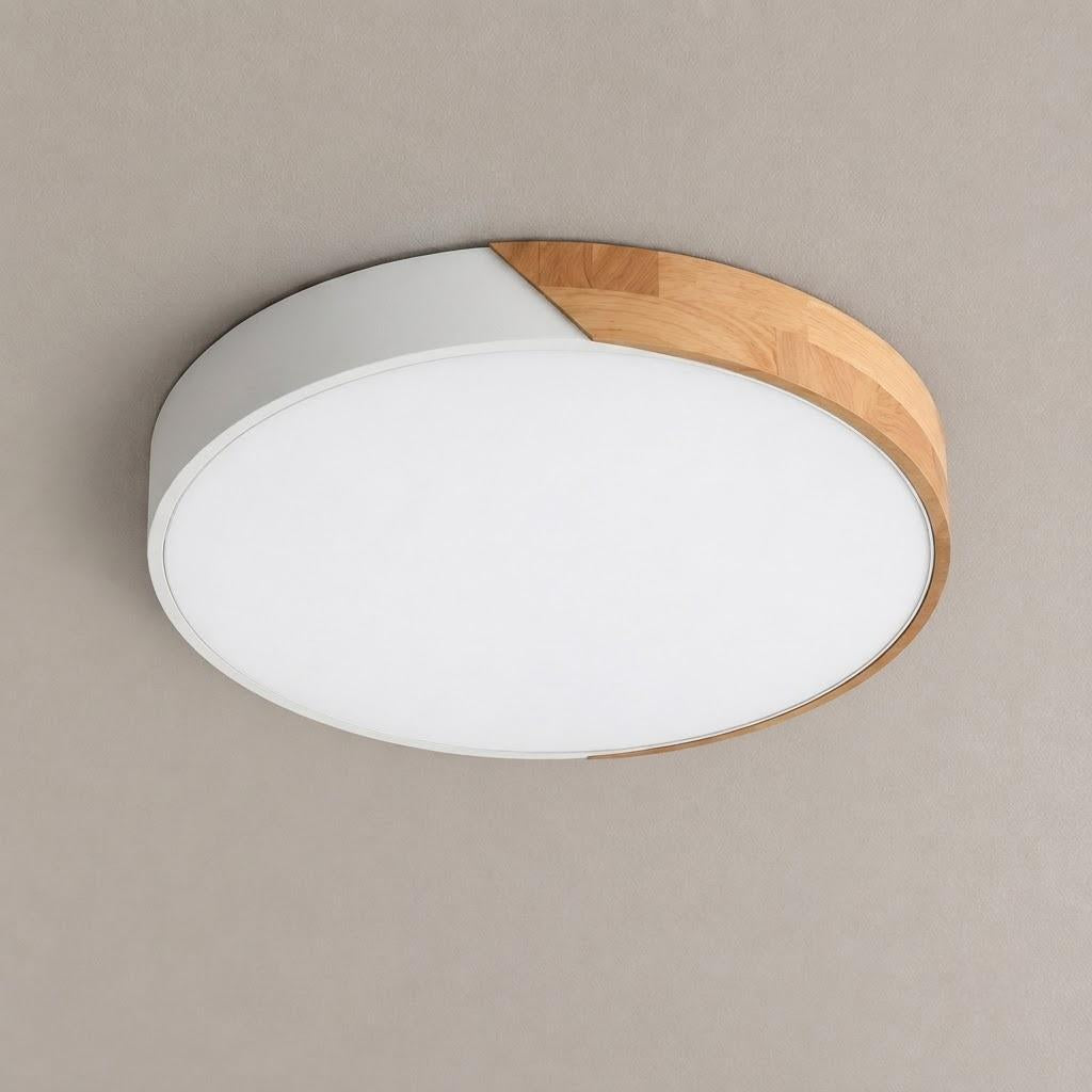 Scandinavian Wooden Flush Mount Ceiling Light