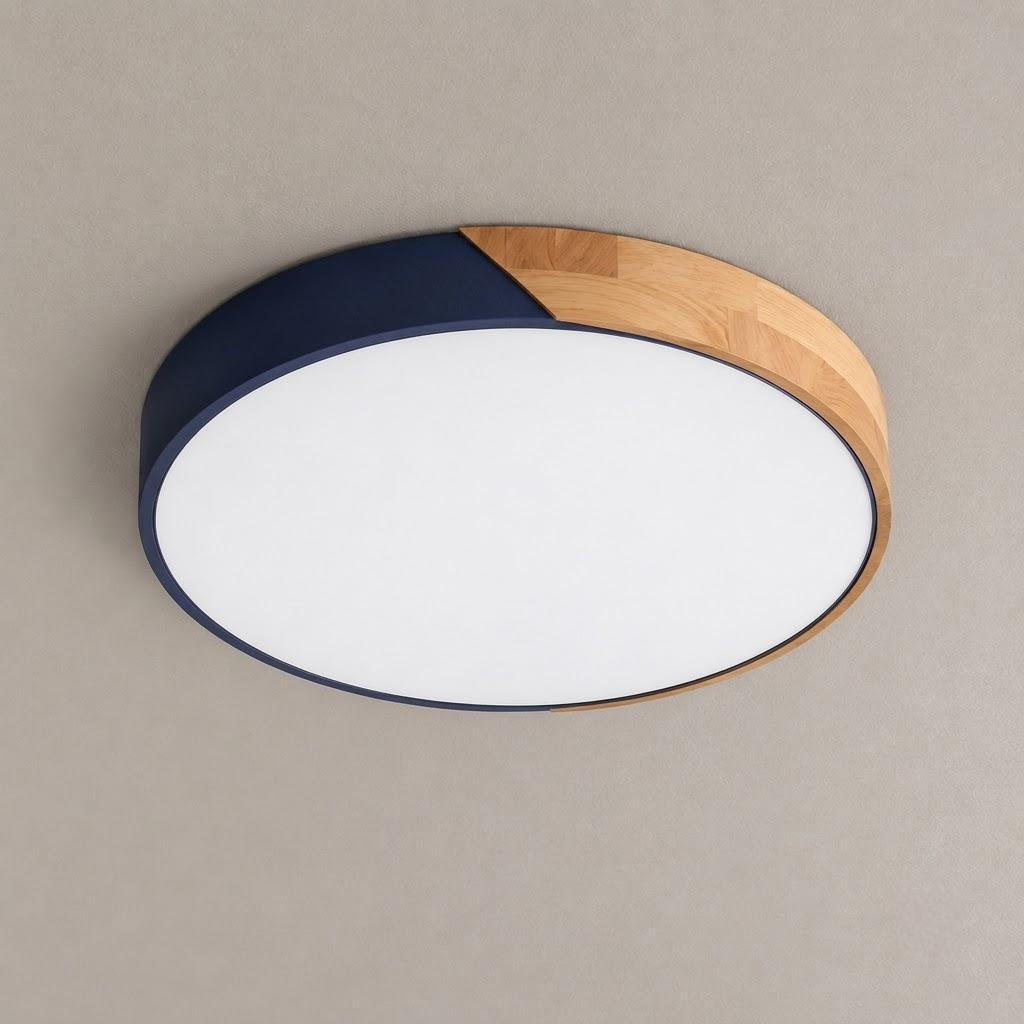 Scandinavian Wooden Flush Mount Ceiling Light