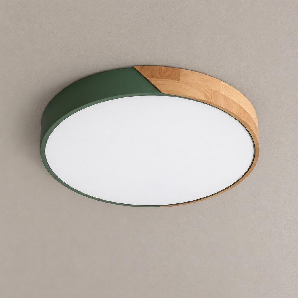 Scandinavian Wooden Flush Mount Ceiling Light