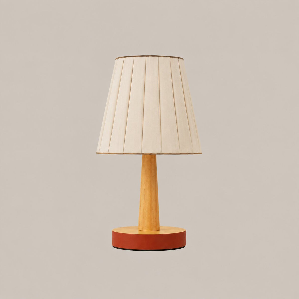 Solid Wood Fabric Shade Table Lamp