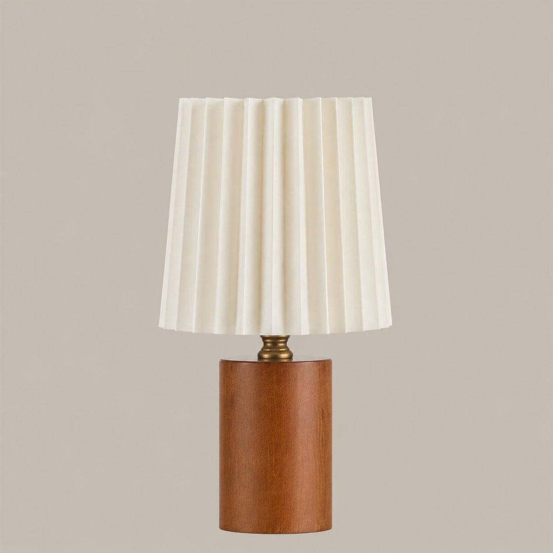 Solid Wood Pleated Table Lamp
