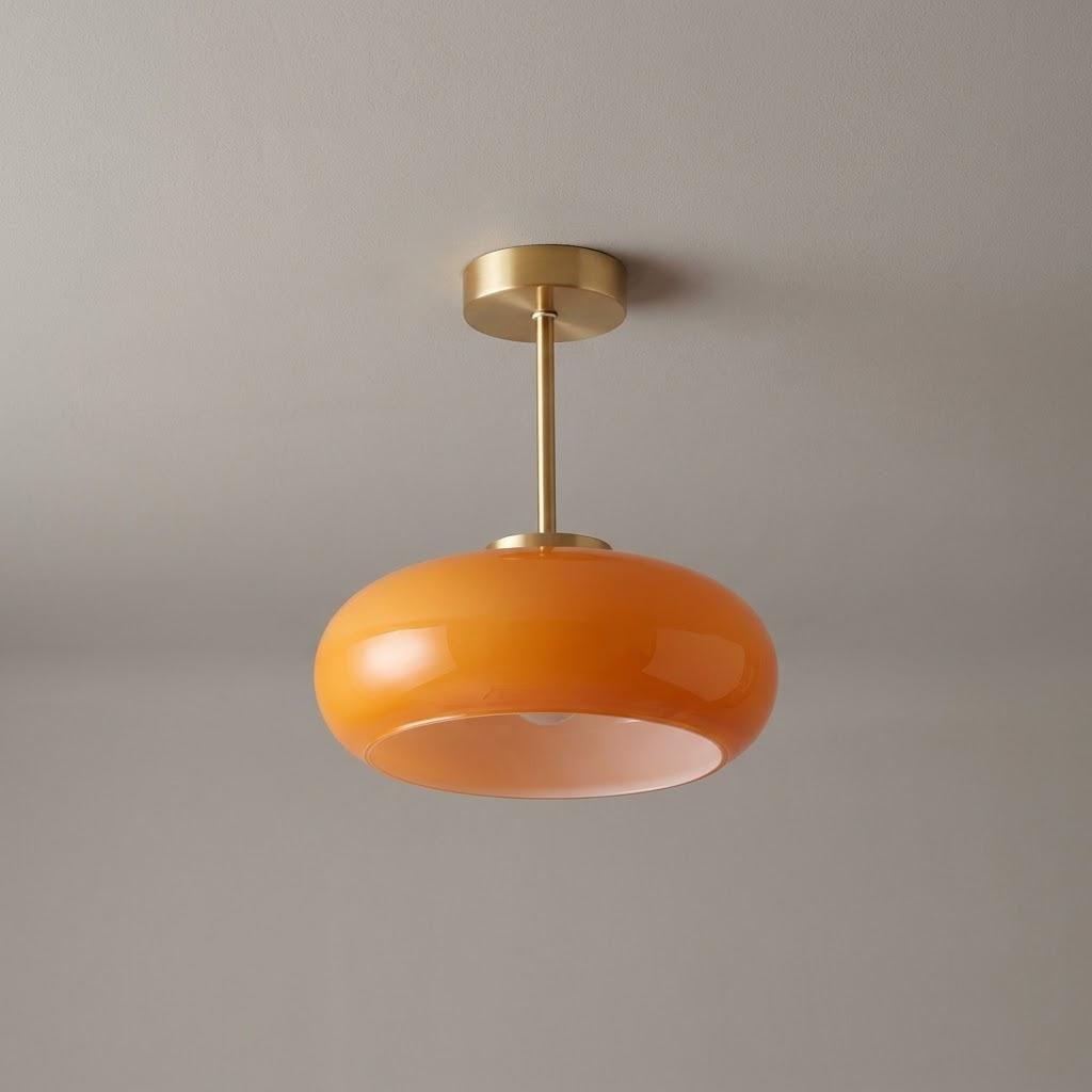 Vintage Glass Flush Mount Ceiling Light