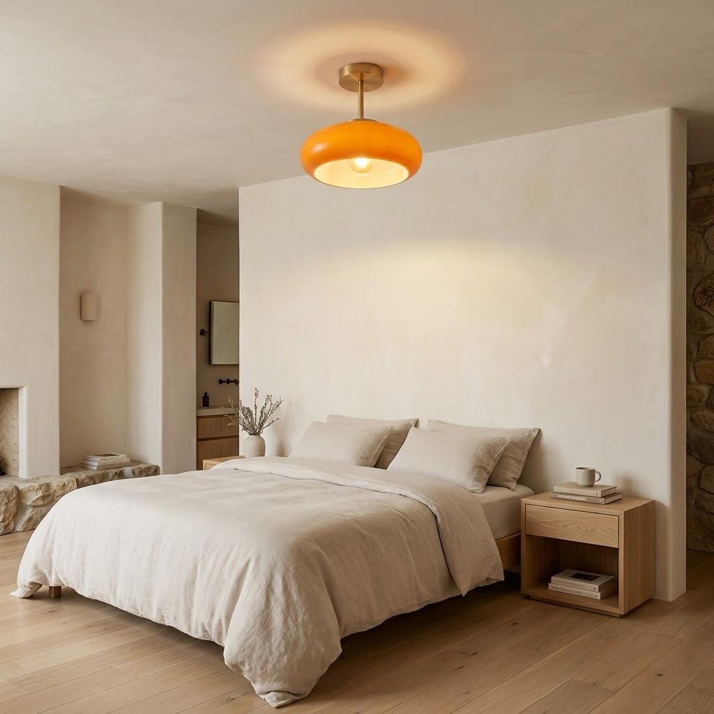 Vintage Glass Flush Mount Ceiling Light