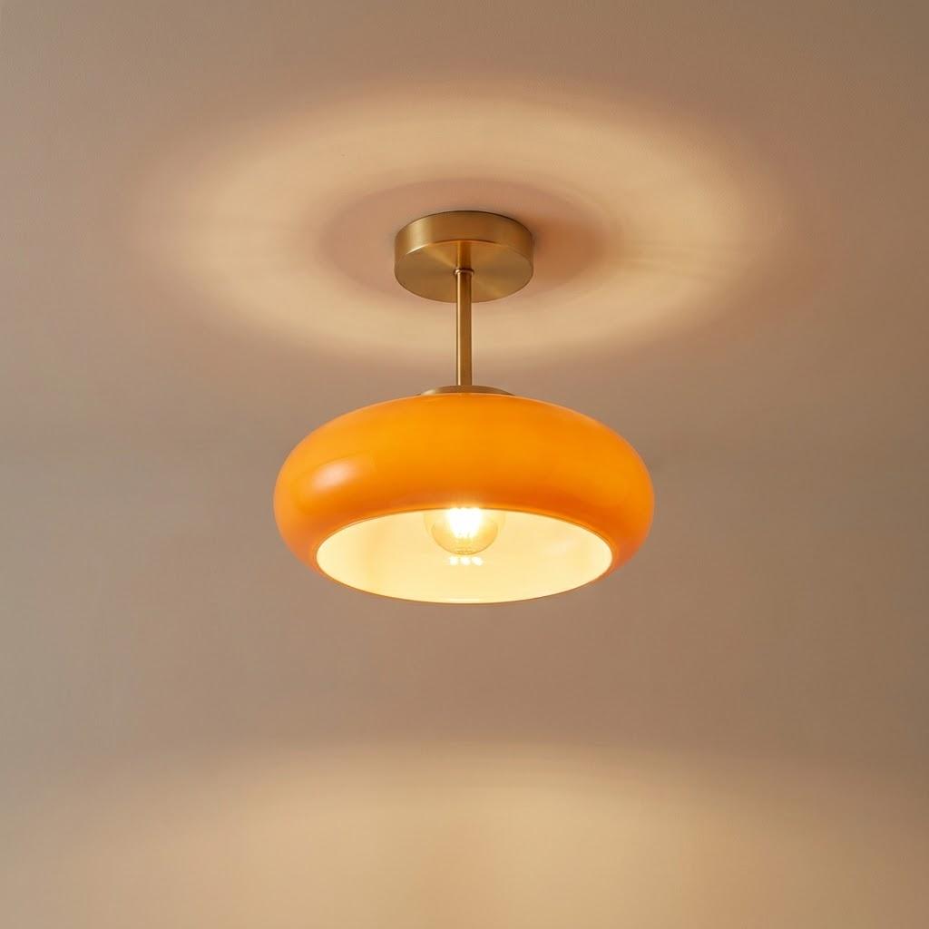 Vintage Glass Flush Mount Ceiling Light