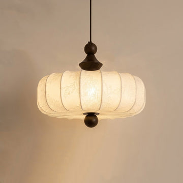 Vintage Pleated Fabric Dome Pendant Light