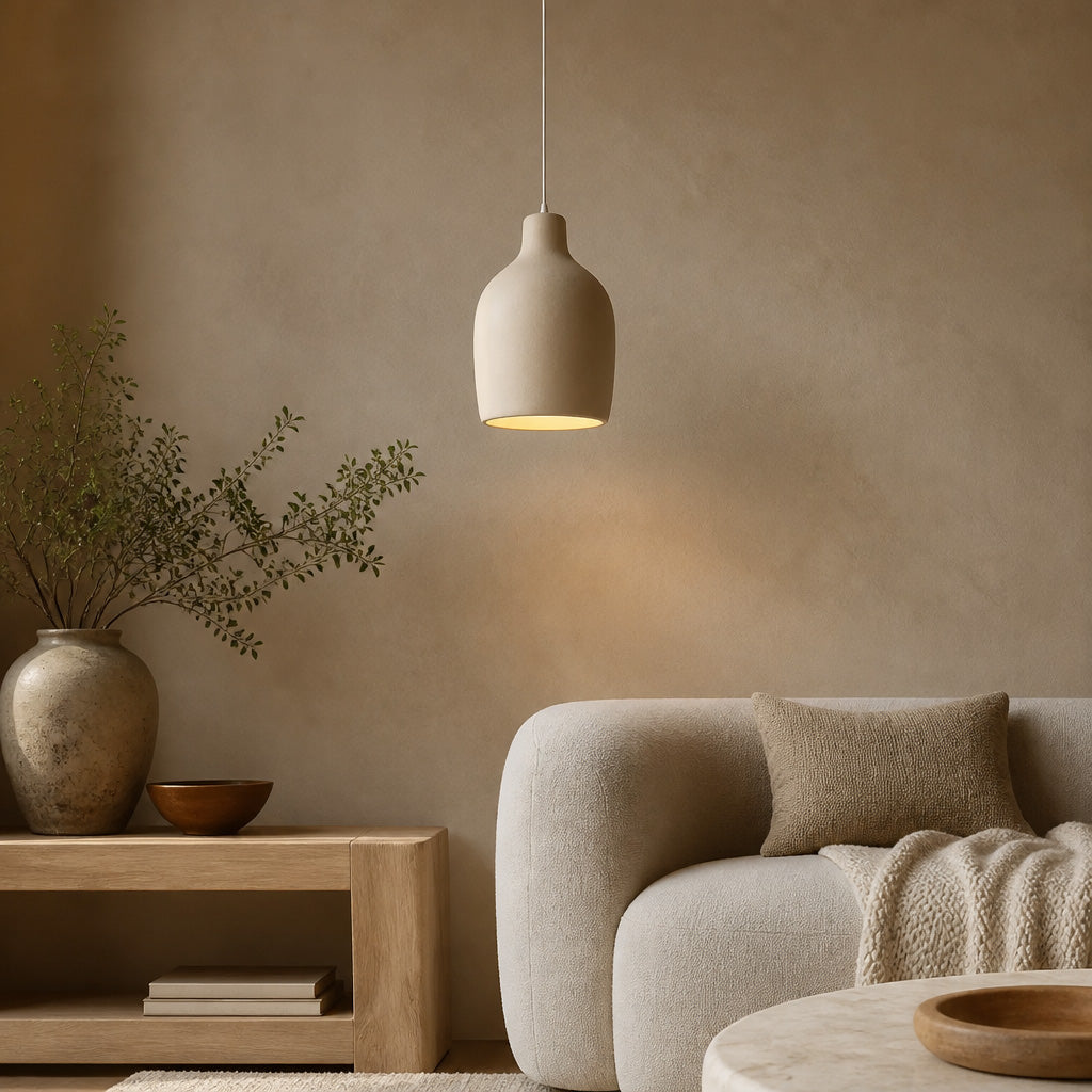 Wabi-Sabi Polystyrene Bell Pendant Light