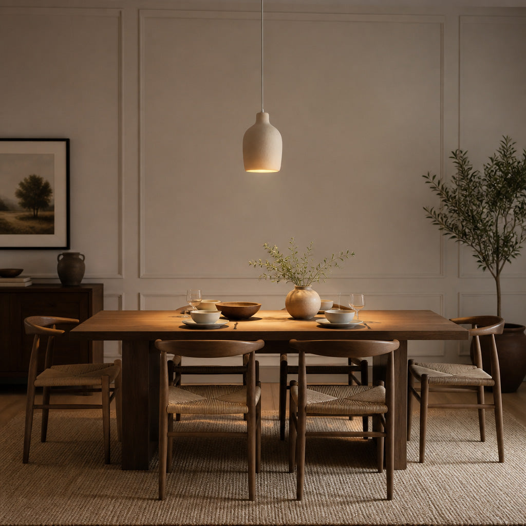 Wabi-Sabi Polystyrene Bell Pendant Light